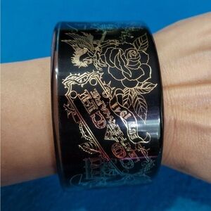 Black and Gold Coach Tattoo Bracelet